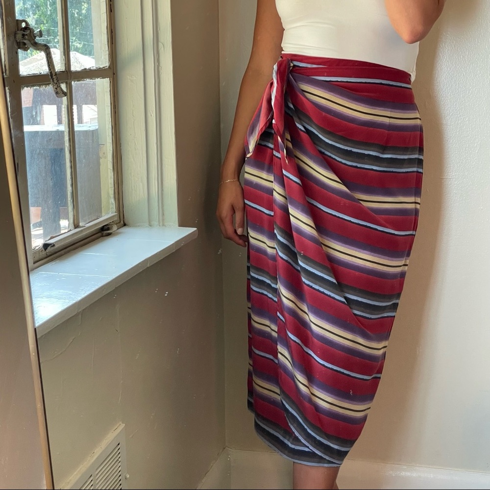 Silk wrap skirt